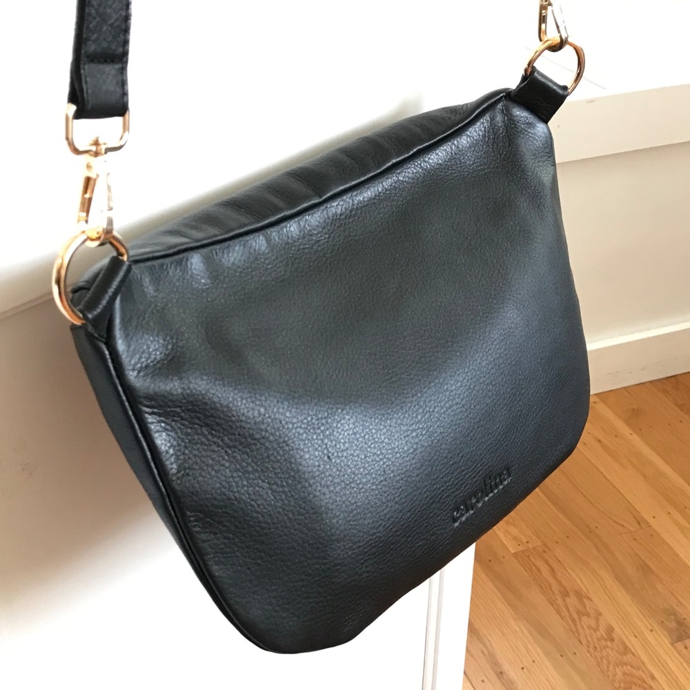 CAROLINA Ramona Leather Crossbody Bag Black - Picture 8 of 16